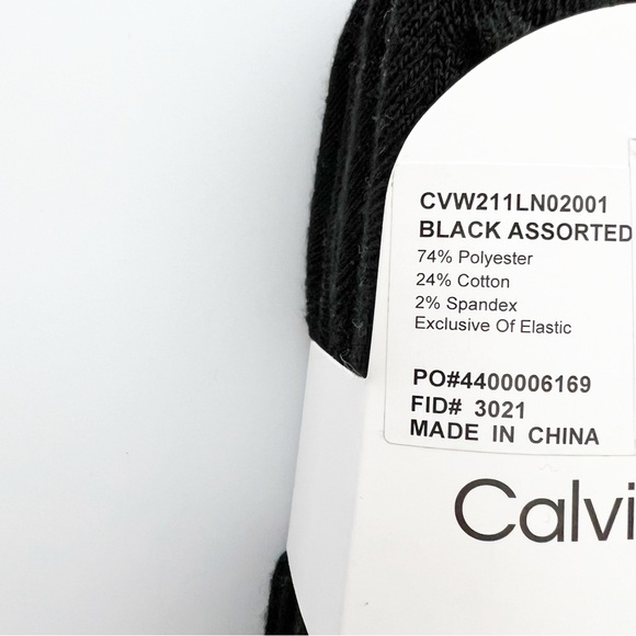 Calvin Klein Black Sneaker Liner Socks - Picture 3 of 5